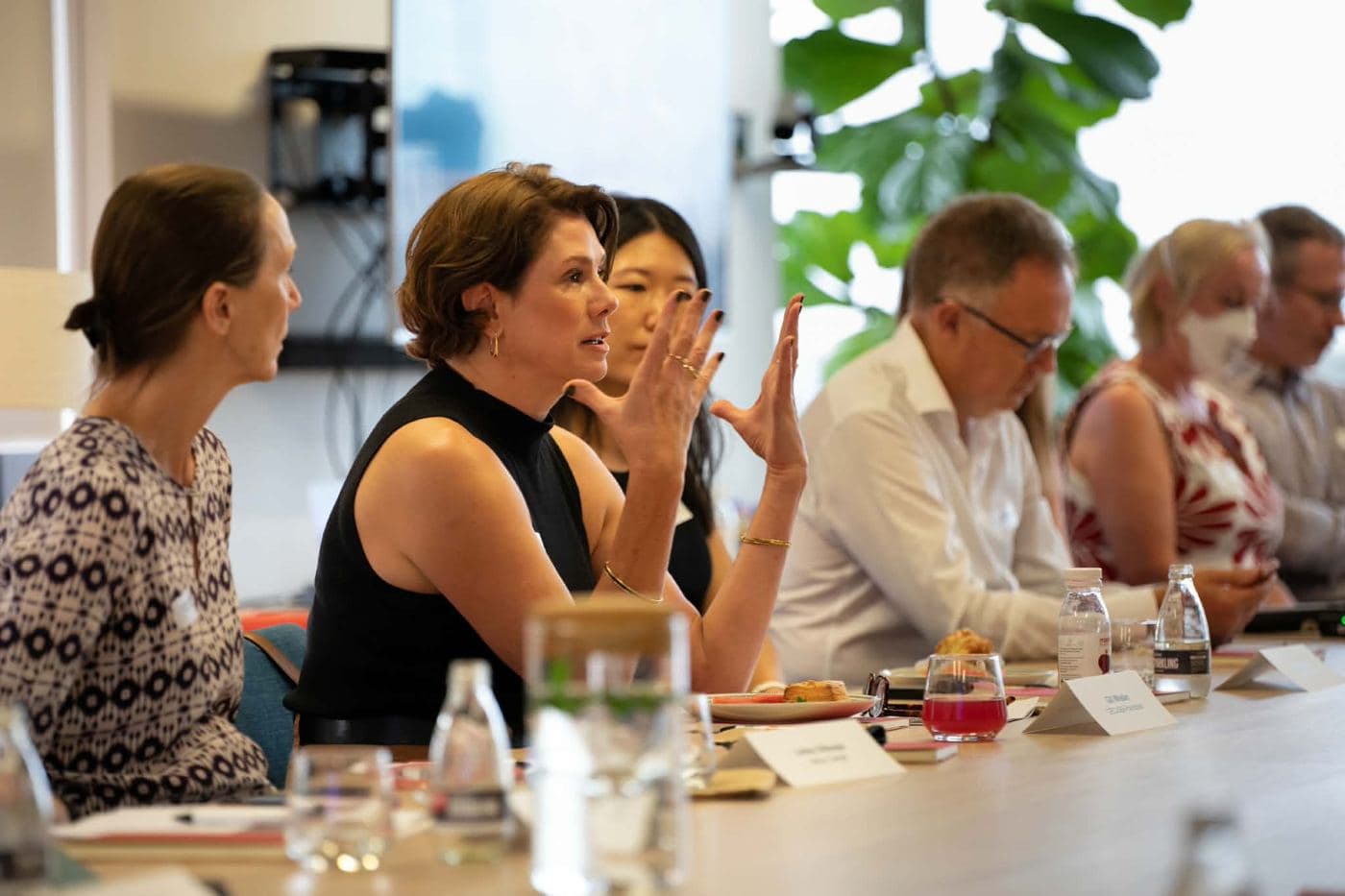 Gill Whelan, CEO of GILL WHELAN Projects, speaking at a roundtable